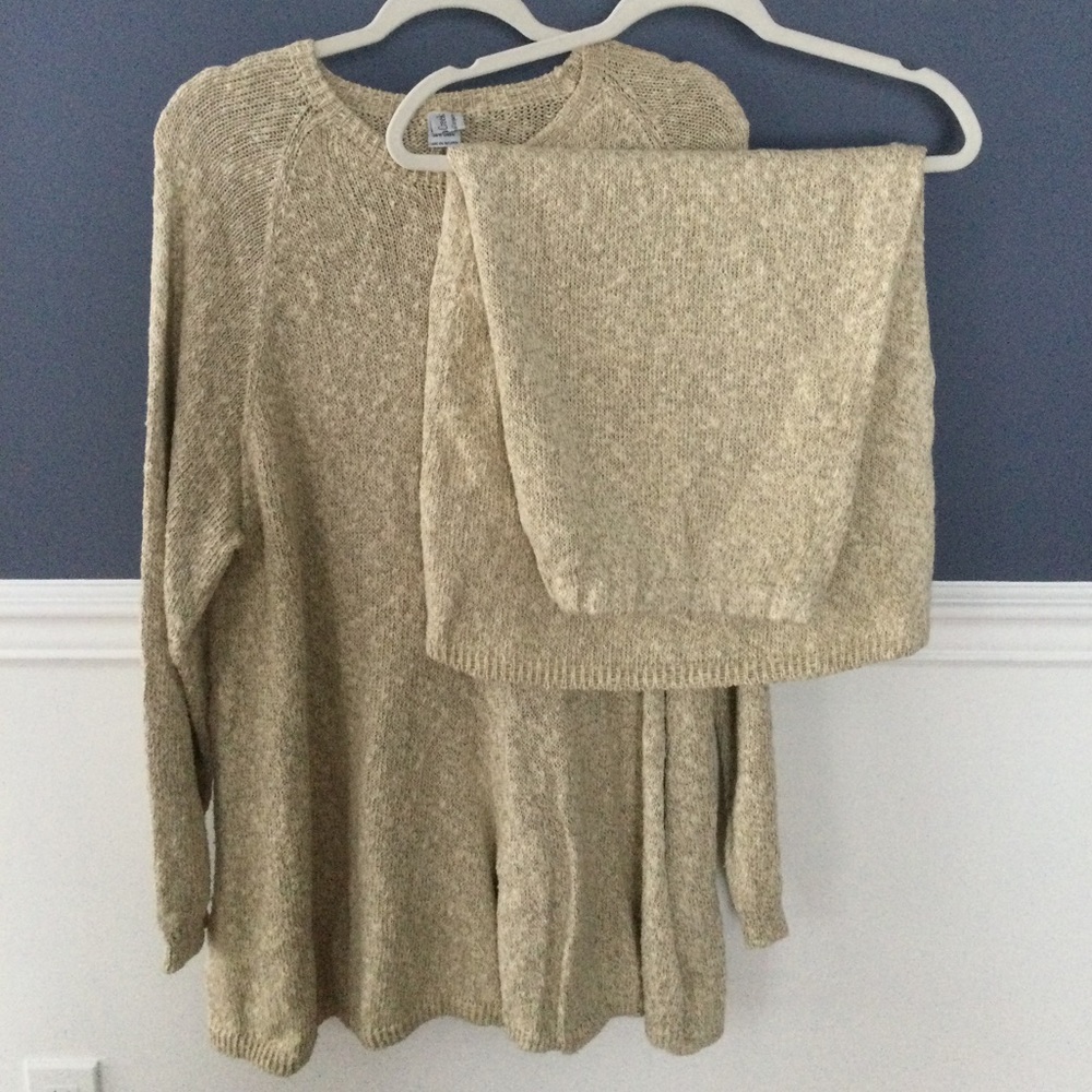 French Creek Linen Sweater Skirt Set